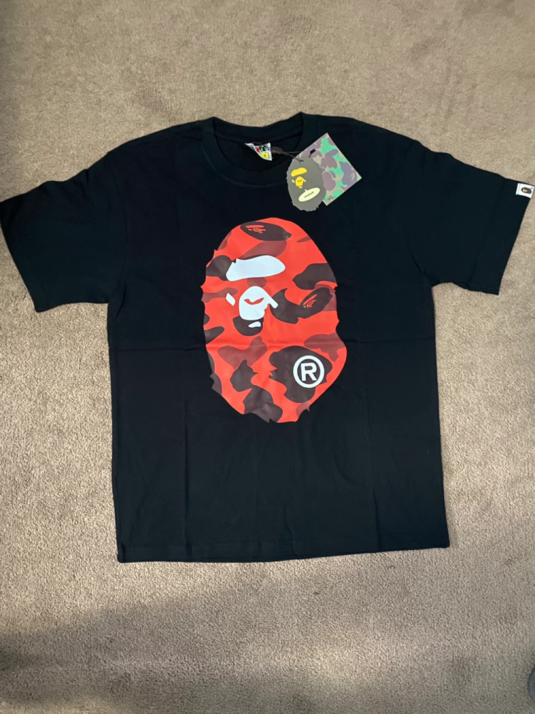 BAPE x Red Camo Ape Head T-Shirt