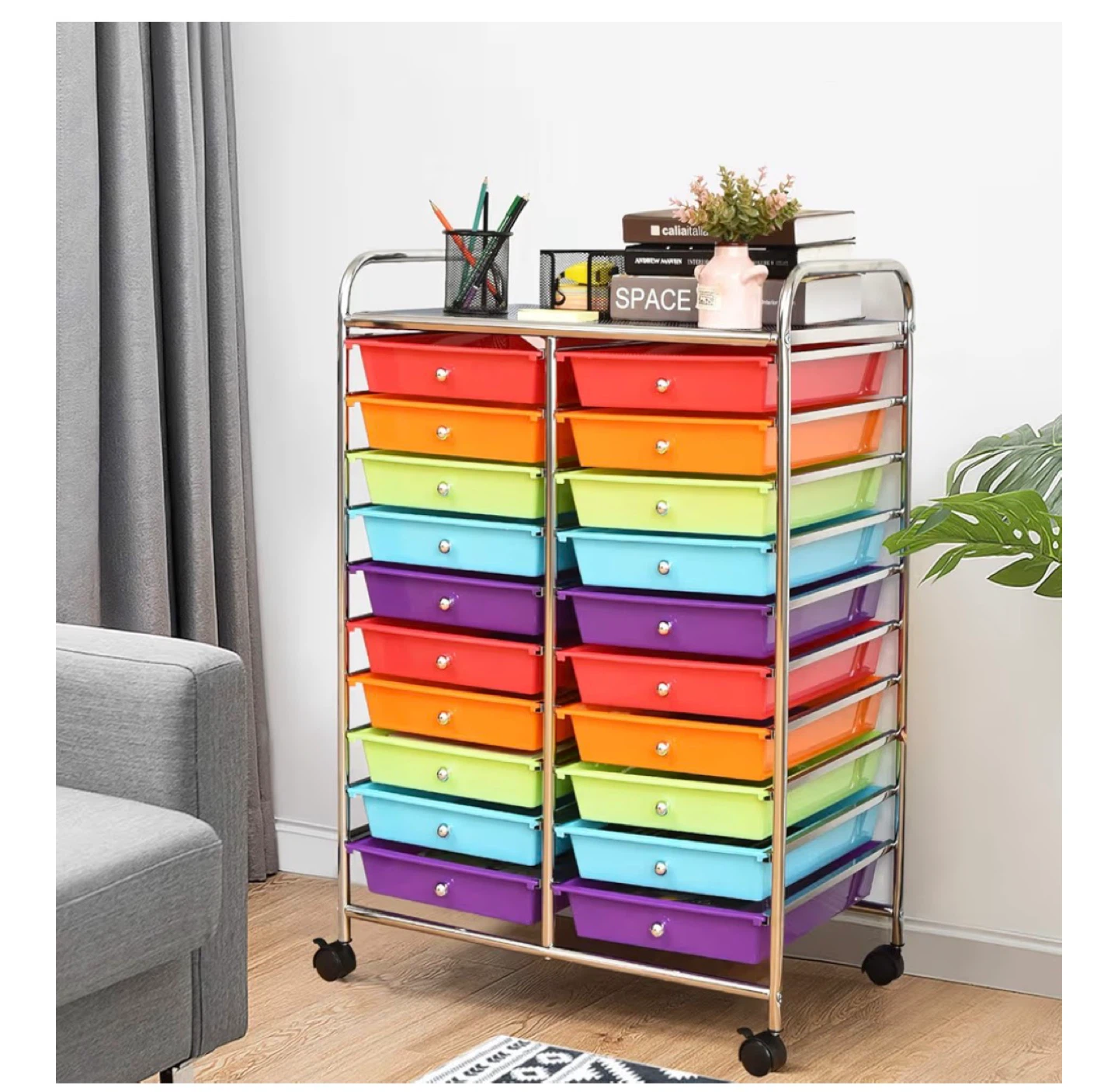 12-Drawer Rolling Storage Cart - photo 2