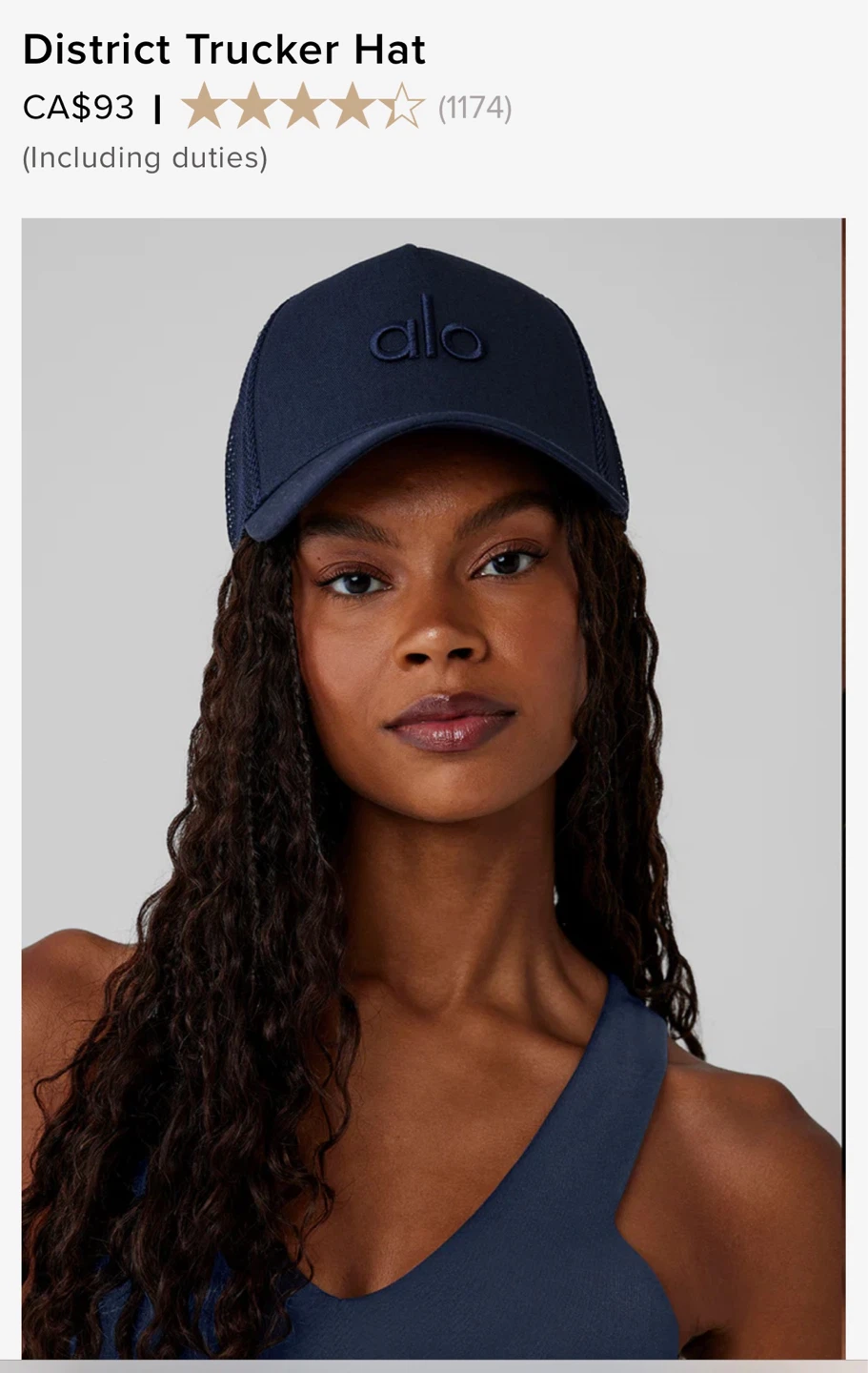 Alo District Trucker Hat - Navy - photo 3