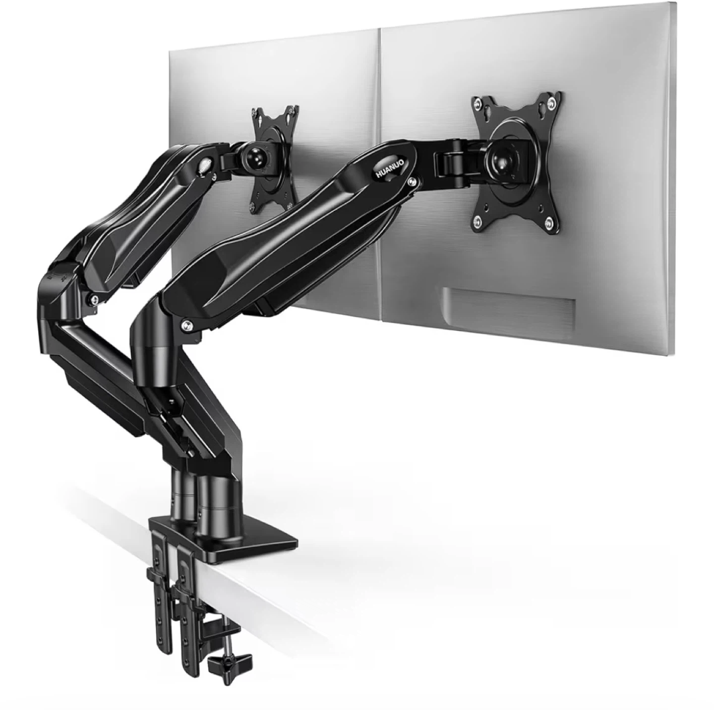 HUANUO Dual Monitor Desk Mount Stand