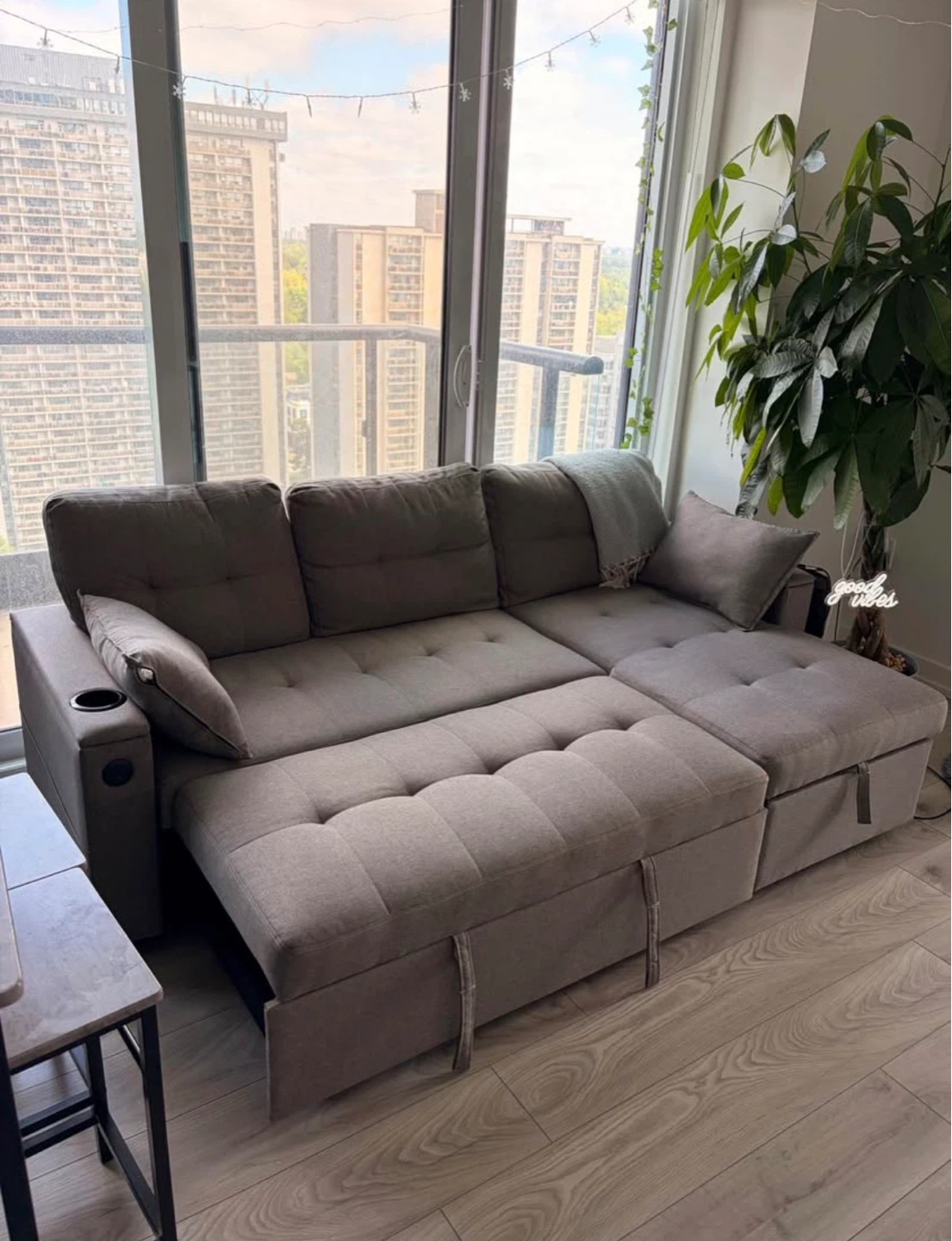 Pull Out Sofa Bed with Storage - photo 3