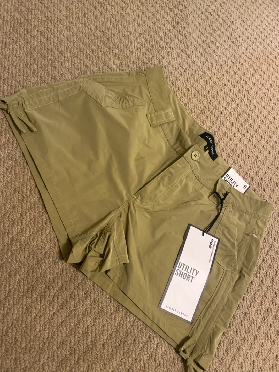 Almost Famous Utility Shorts - Khaki Size 9 - photo 2