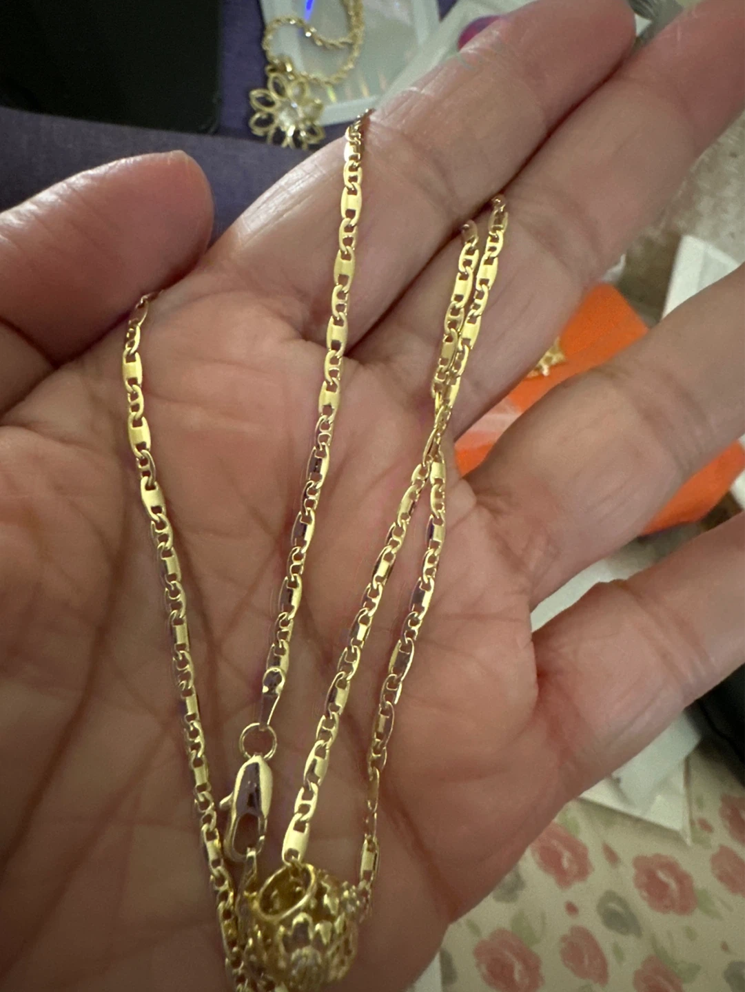 14k Gold laminated  Necklace with Pendant