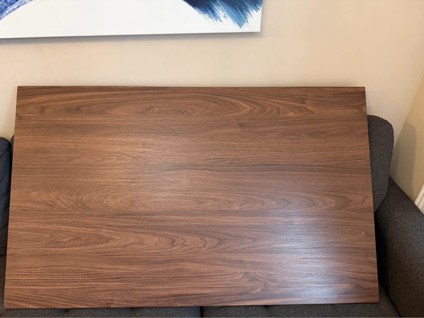 Dining Table - Faux Wood Top, Black Metal Frame - photo 5