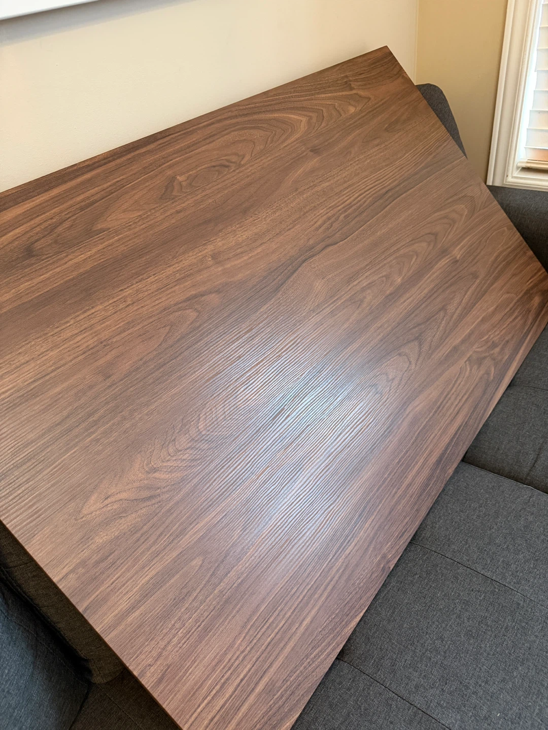 Dining Table - Faux Wood Top, Black Metal Frame - photo 4