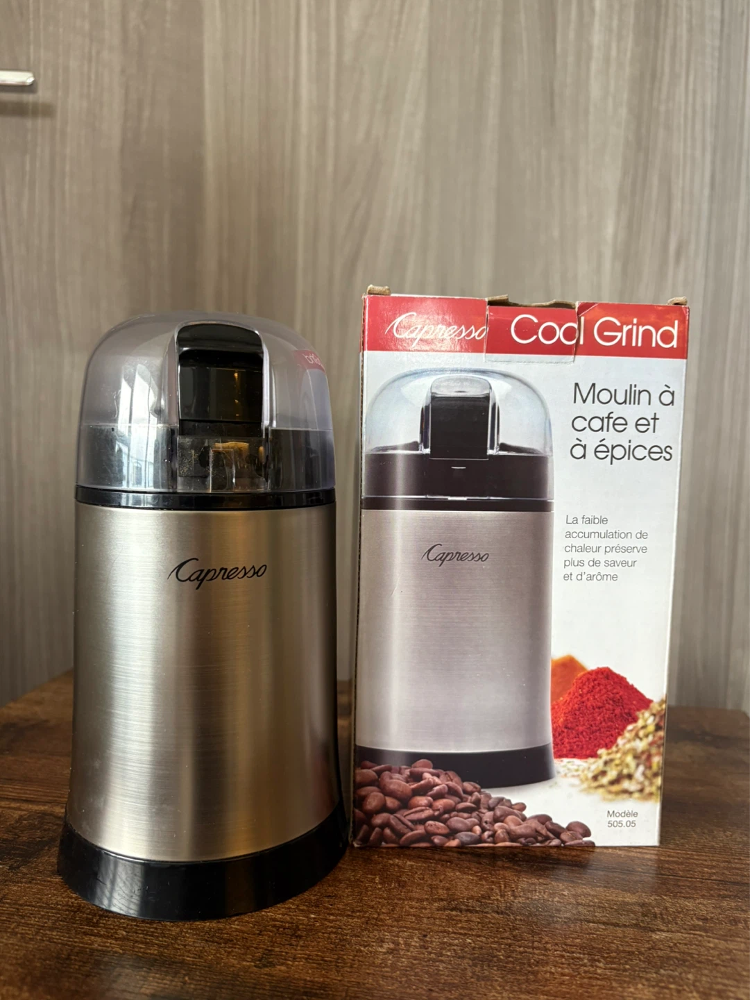 Capresso Cool Grind Coffee and Spice Grinder