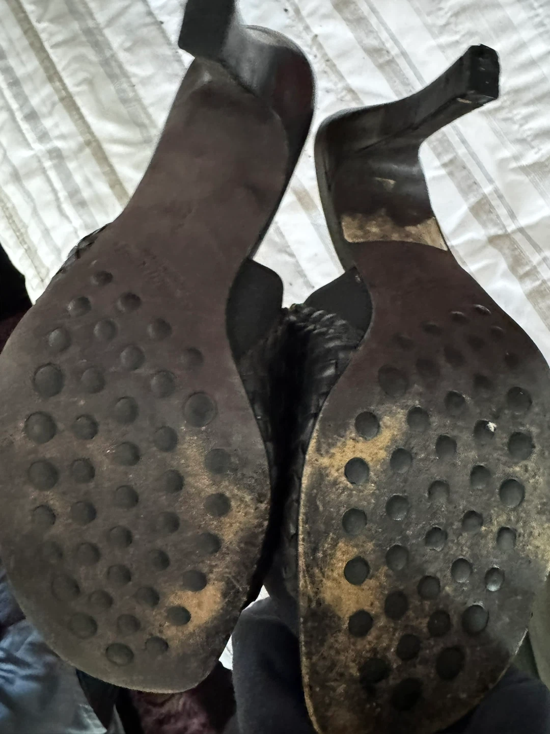 Vintage Donald J Pliner Woven leather  Slide Heels - photo 4