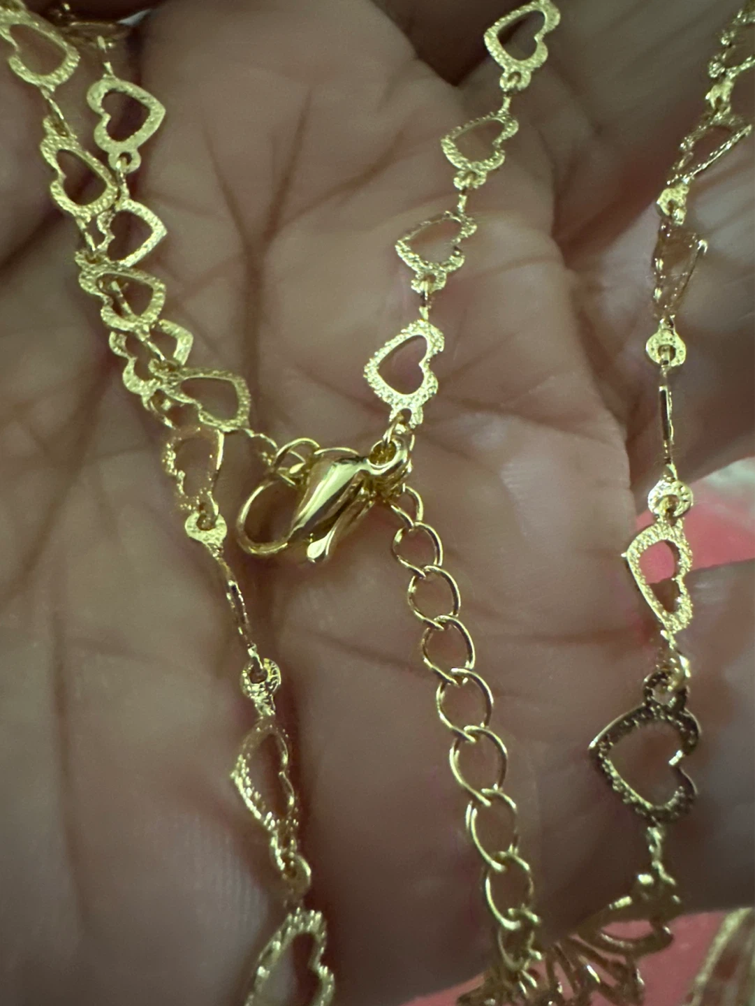 14k Gold laminated Heart Chain Necklace - photo 2