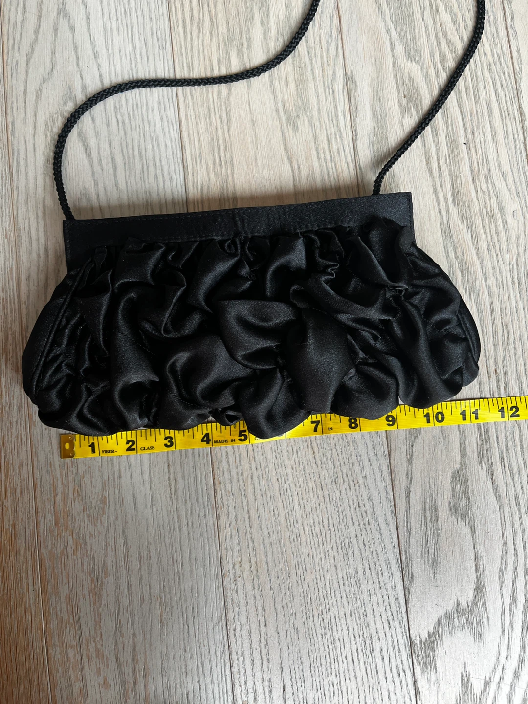 Black Clutch Handbag with Braided Strap - photo 2
