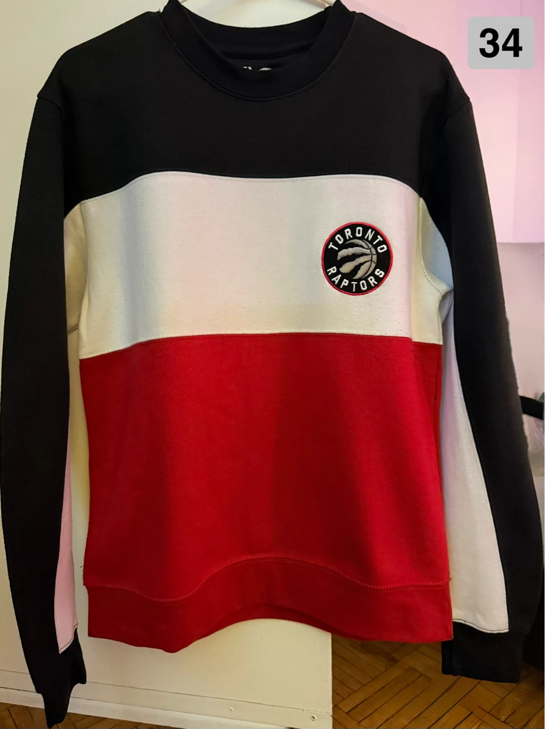 Toronto Raptors Colour Block Crewneck Sweater