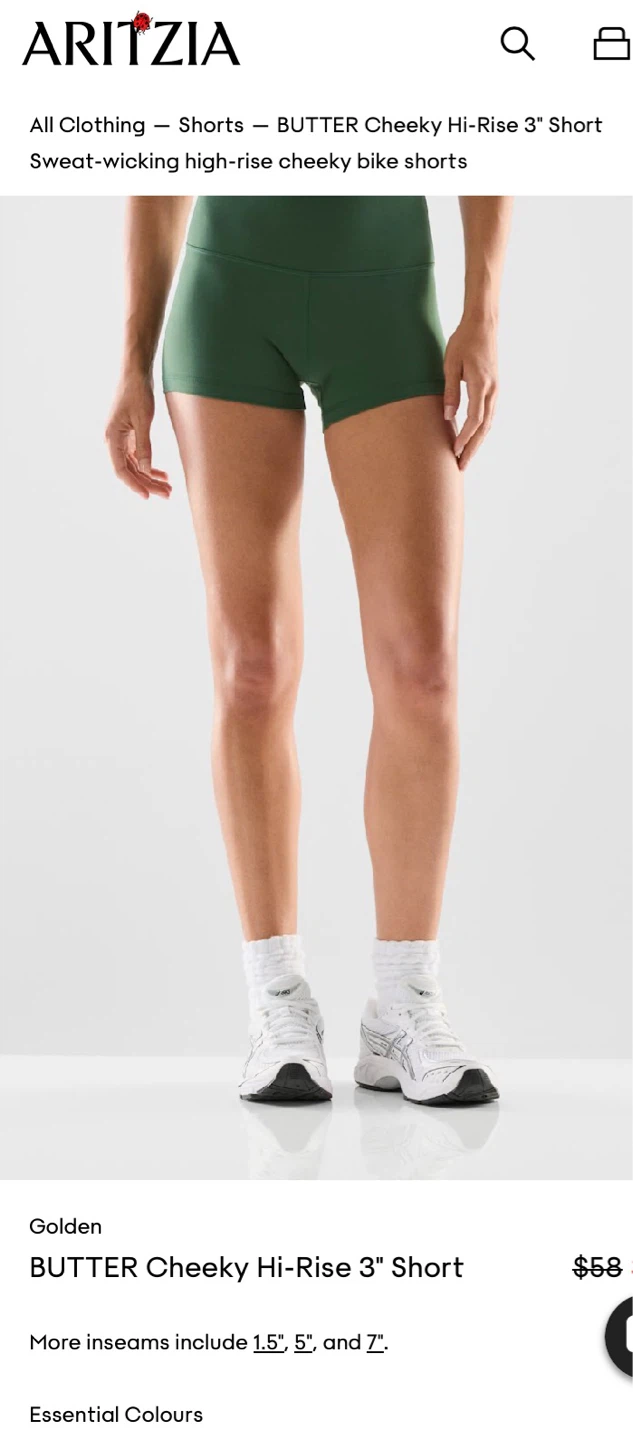 TNA aritzia ThaChill Atmosphere Green Lo-Rise Shorts - photo 2