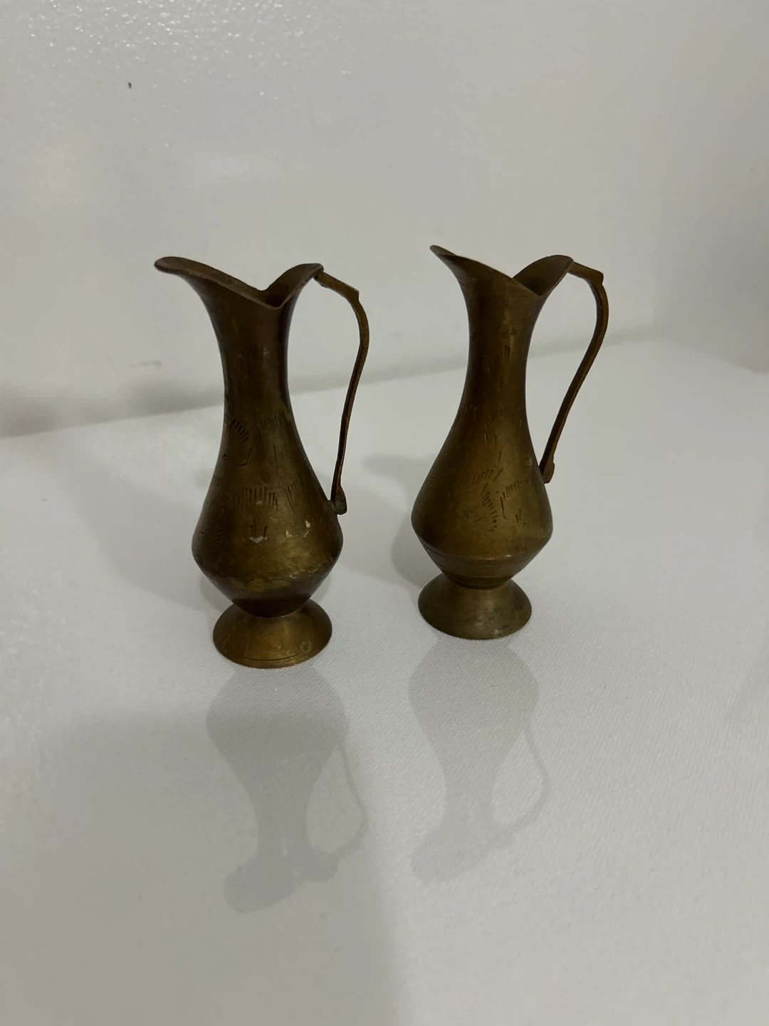 Vintage Brass Mini Pitchers (Set of 2) - photo 3