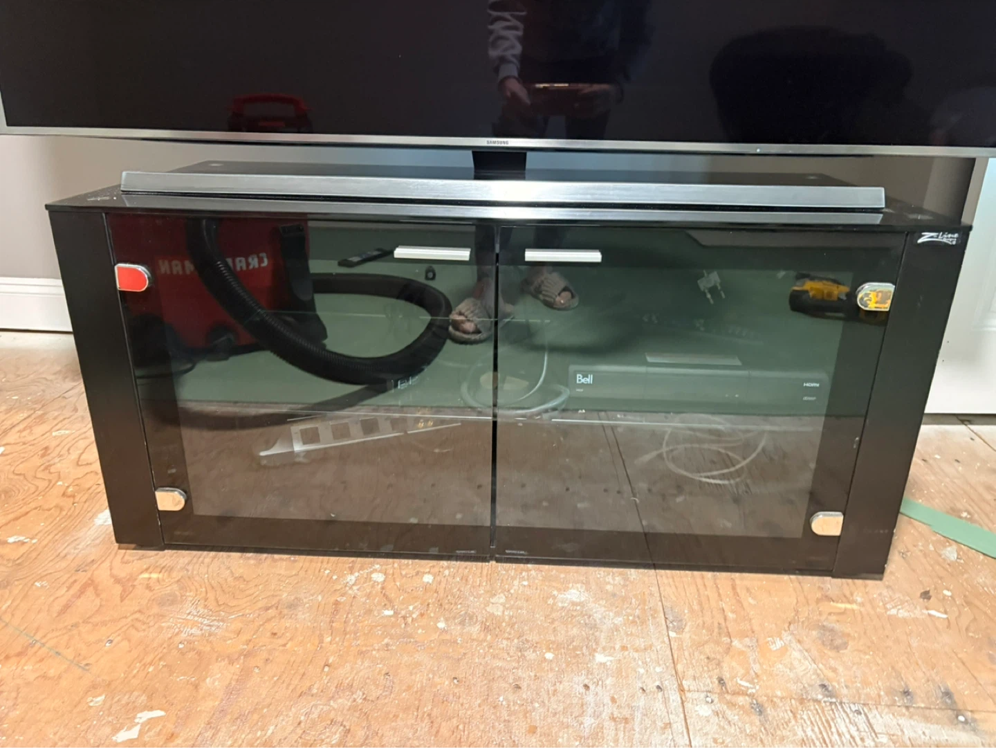 Black Glass Media Console