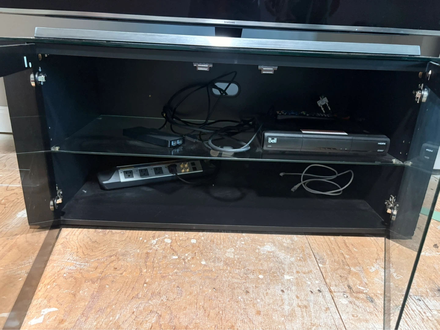 Black Glass Media Console - photo 3