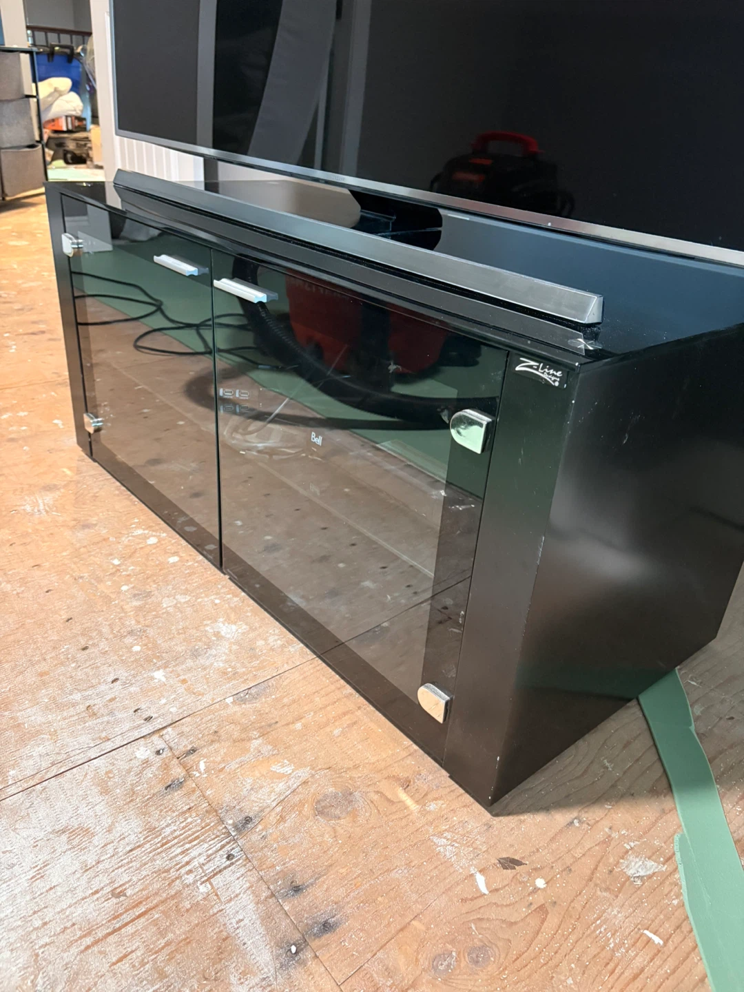 Black Glass Media Console - photo 2