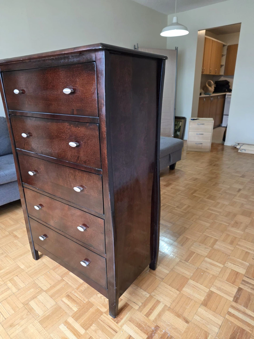 Dark Wood 6-Drawer Dresser - photo 2