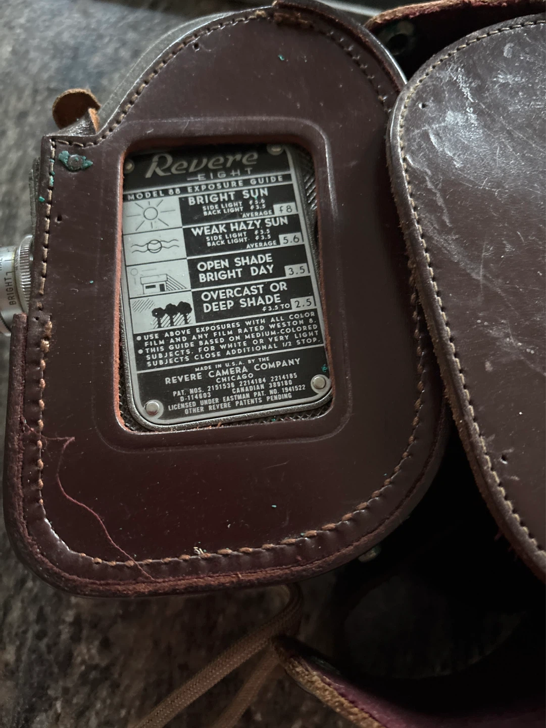 Revere Eight Model 88 Camera with Leather Case