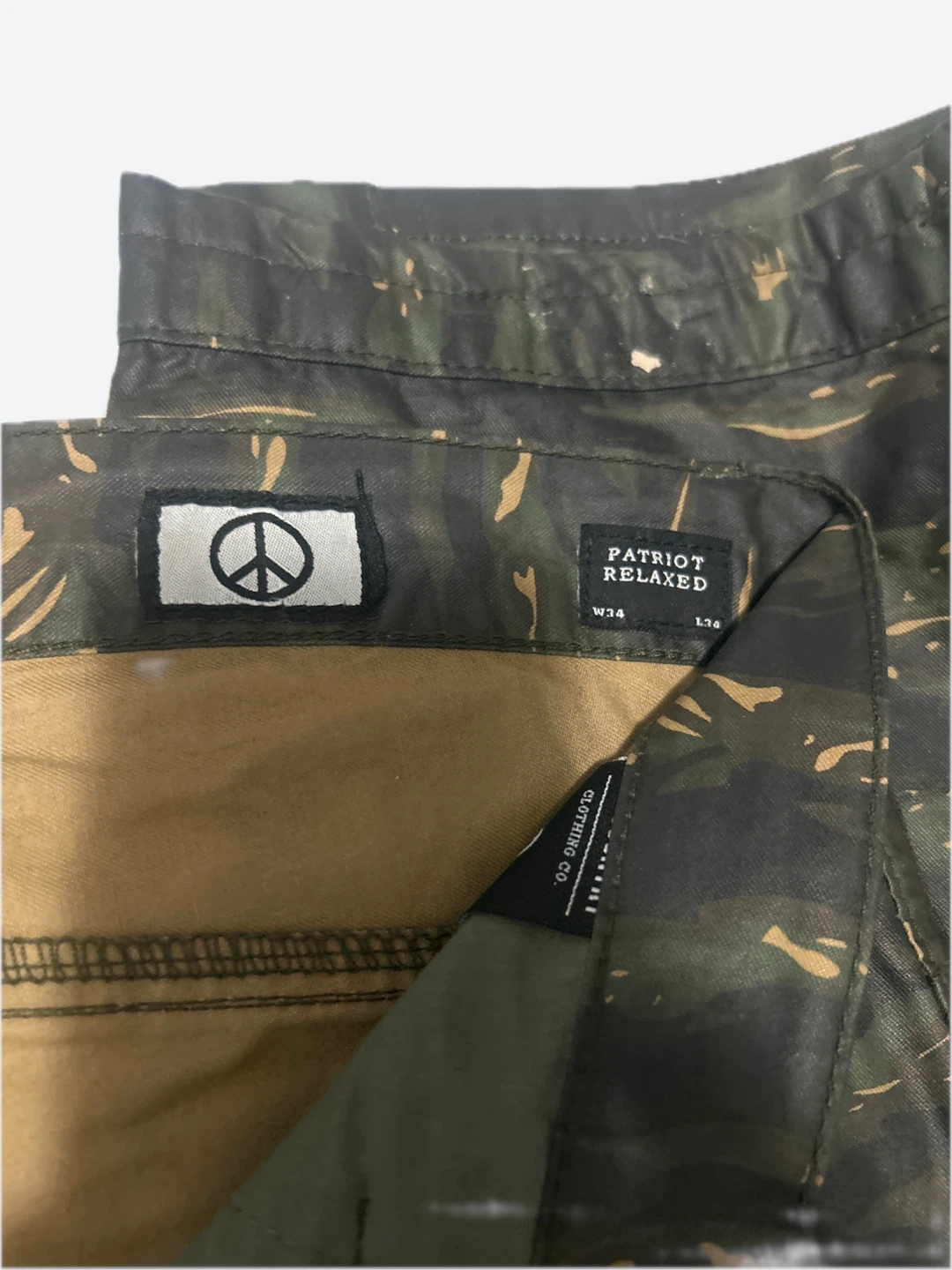 NO COUNTRY Patriot Relaxed Camo Pants W34 L34 - photo 2