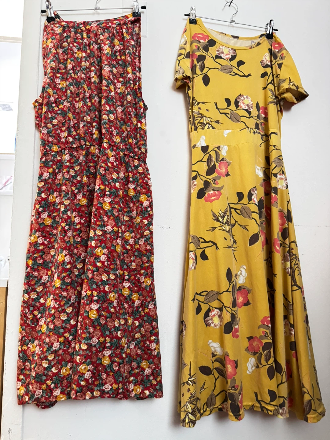Two Floral Print Dresses - Red and Yellow - photo 4