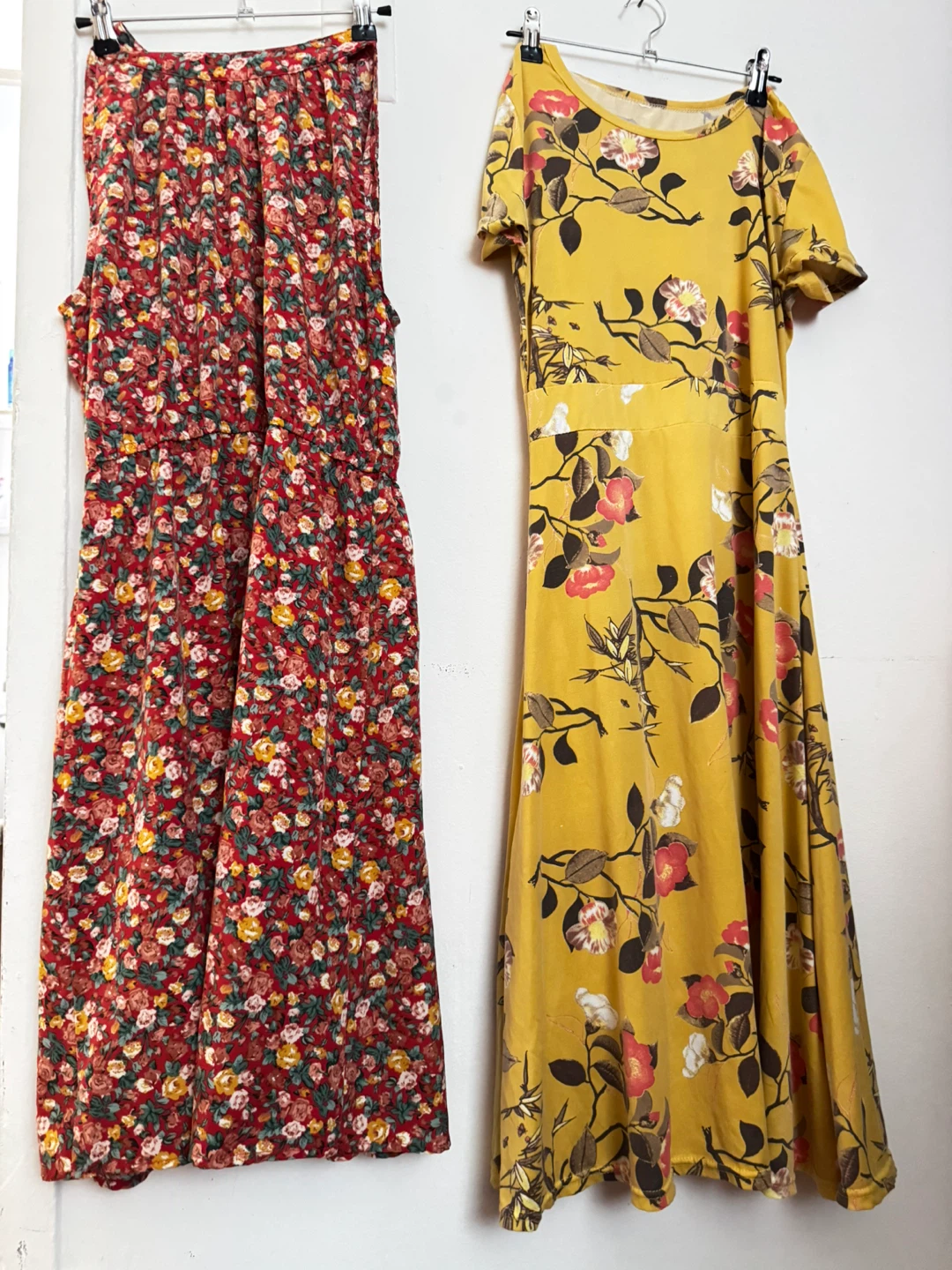 Two Floral Print Dresses - Red and Yellow - photo 3