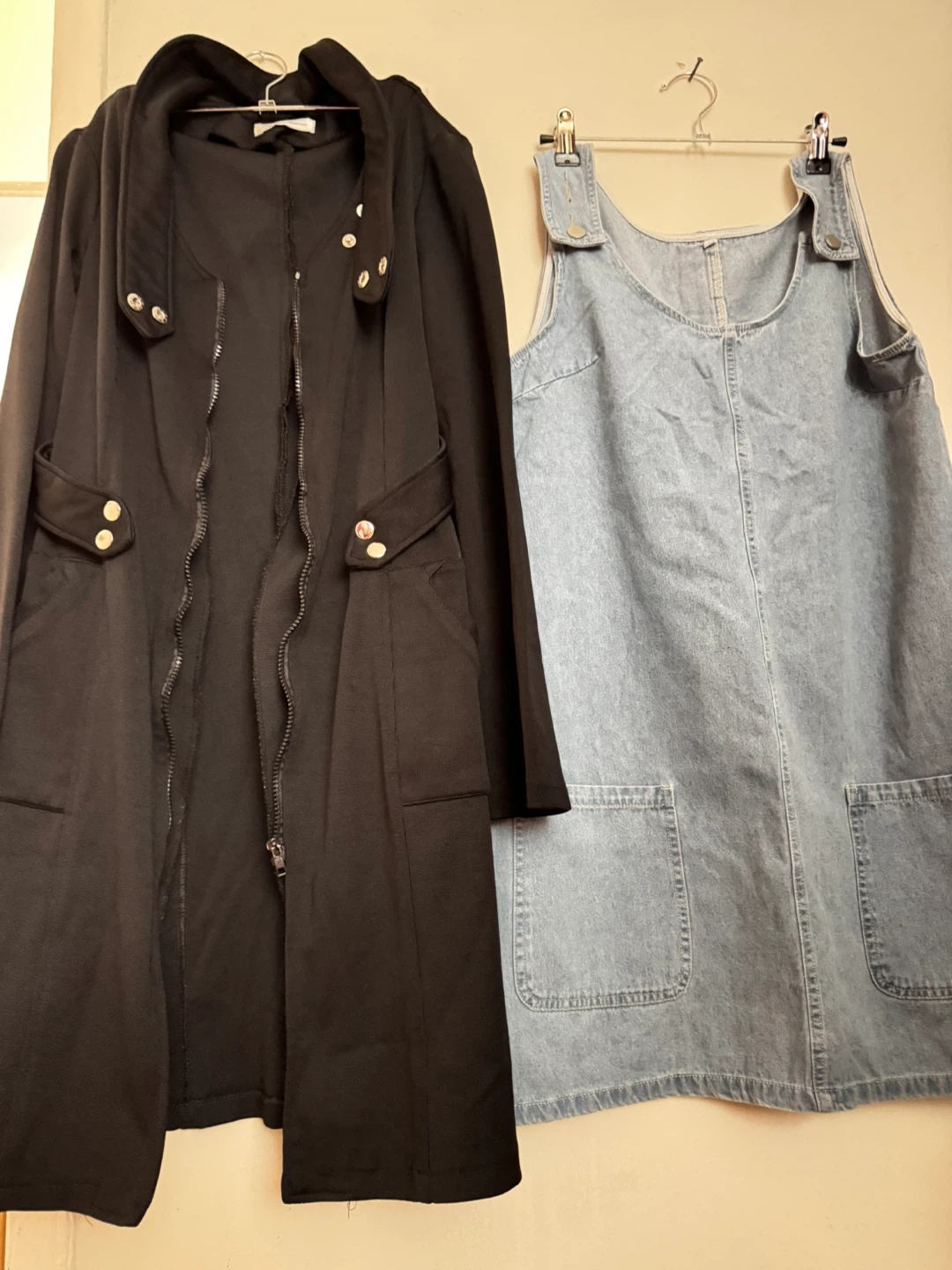 Black Jacket and Denim Pinafore Dress - photo 3