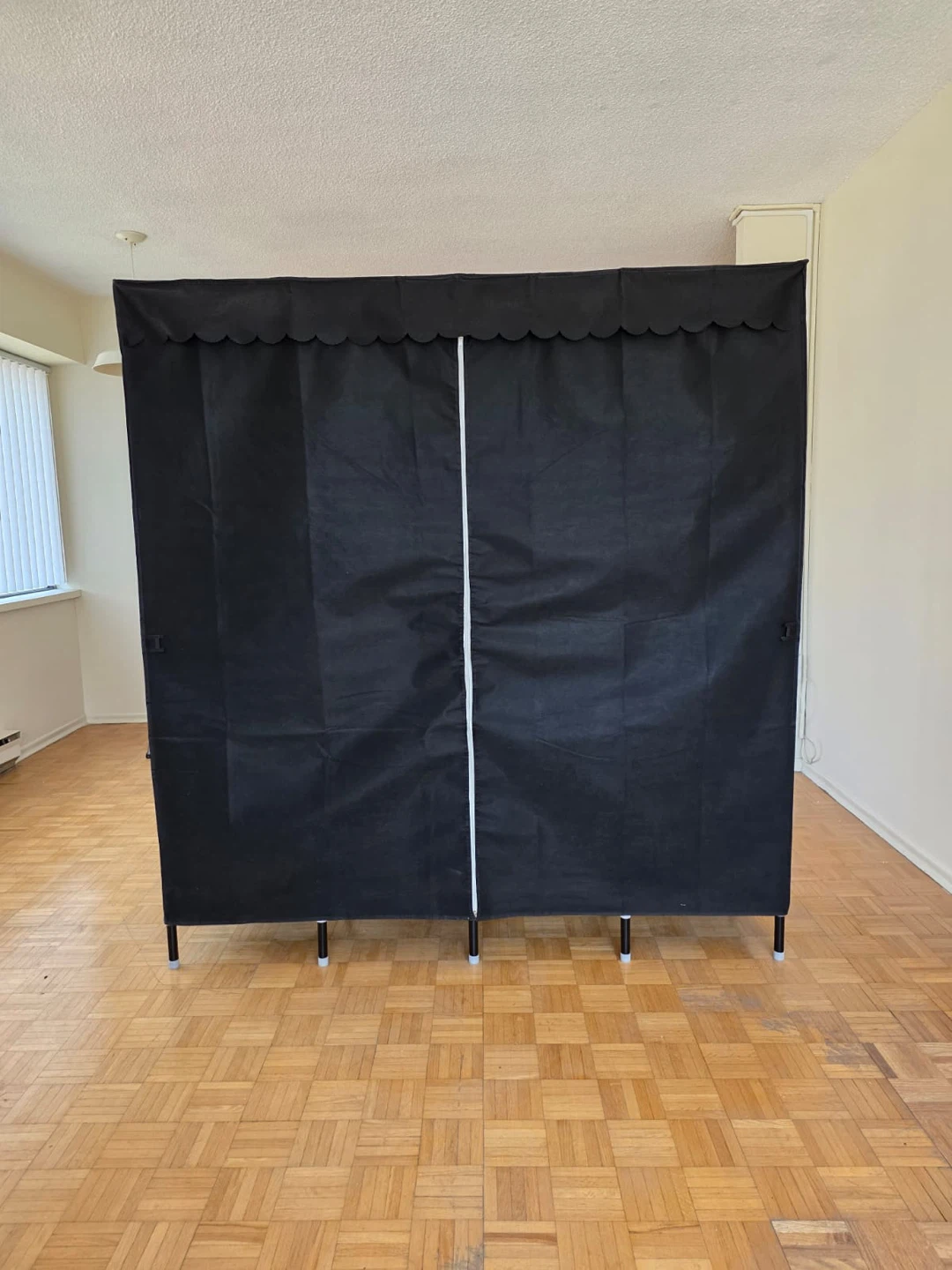 Portable Wardrobe Closet Organizer Black - photo 2