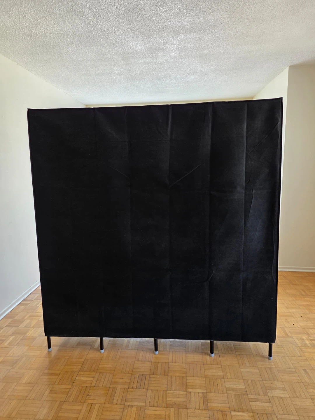 Portable Wardrobe Closet Organizer Black - photo 3