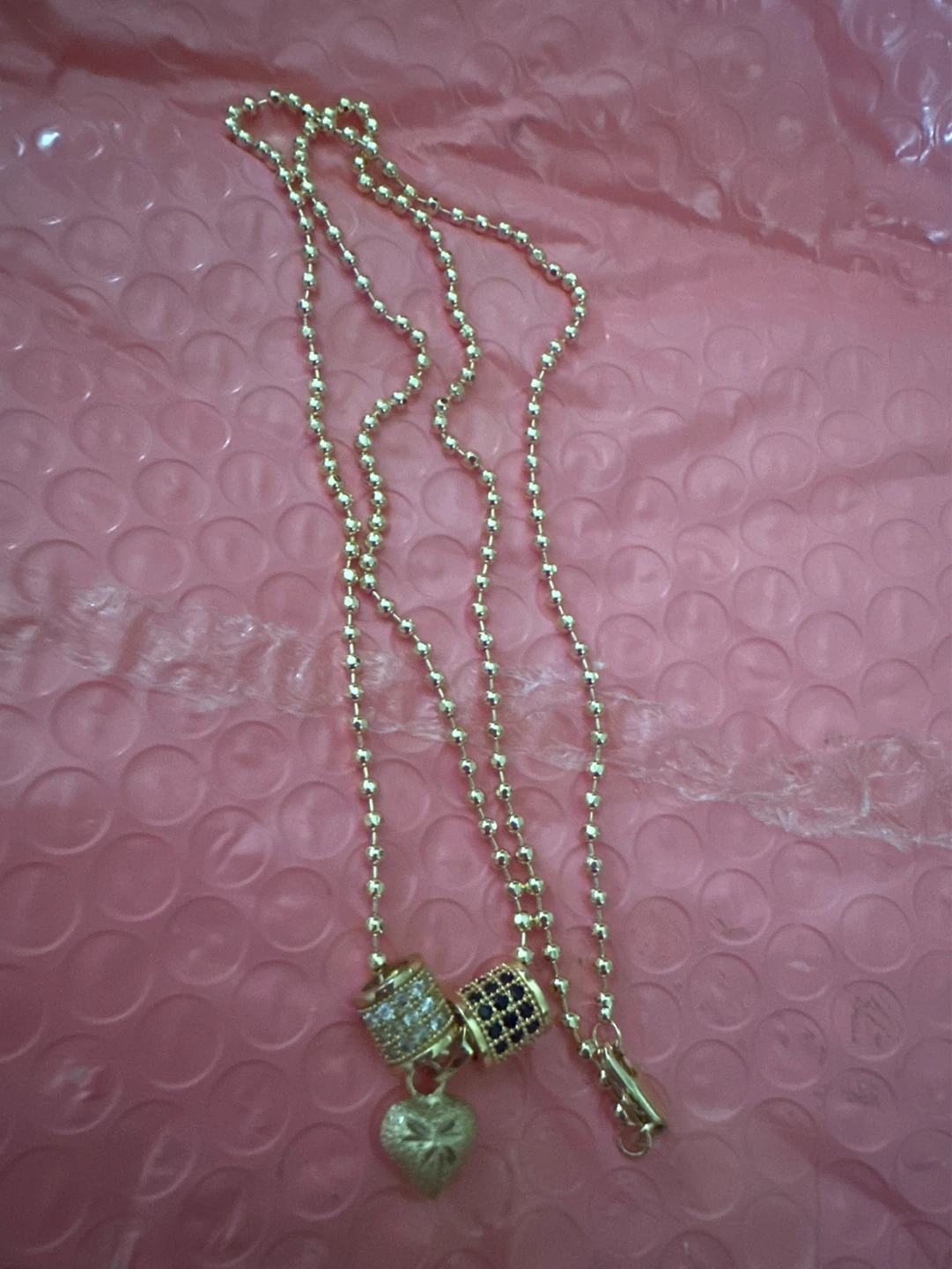 14k Gold laminated Heart Charm Necklace - photo 3