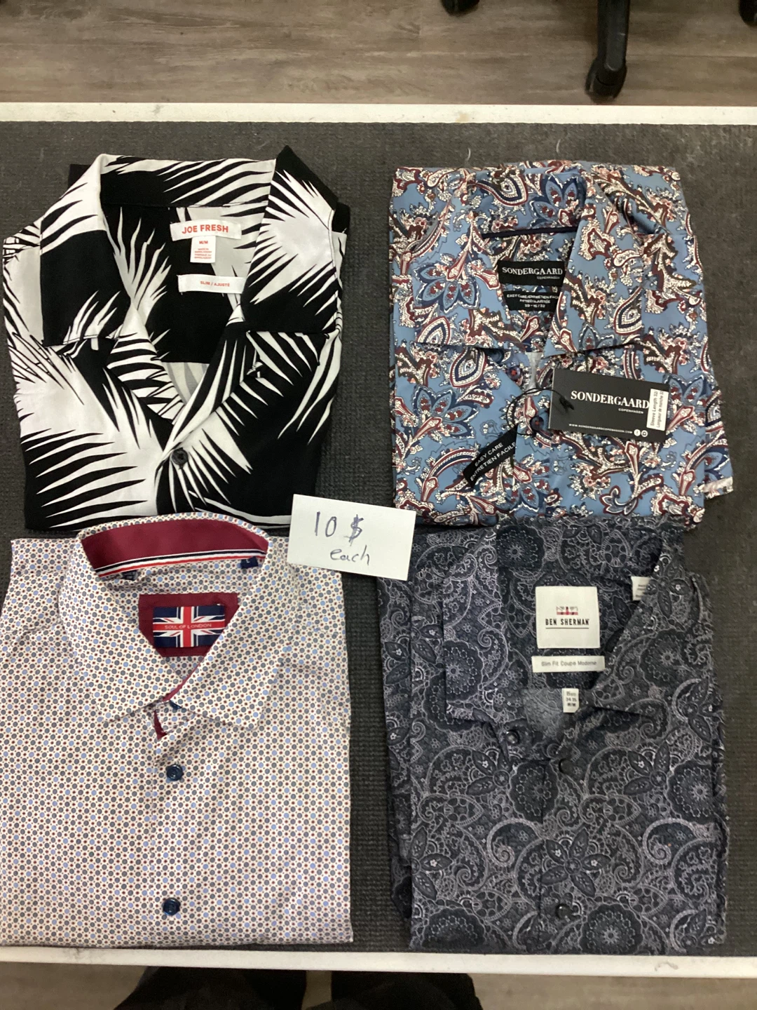 Four Men's Button-Up Shirts