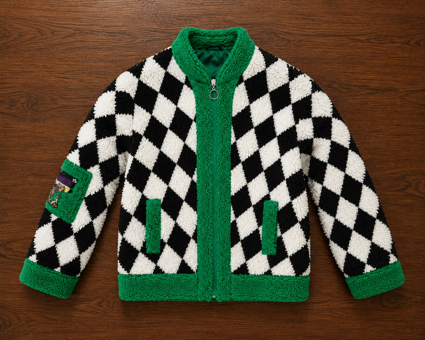 Kids Fleece Checkerboard Jacket