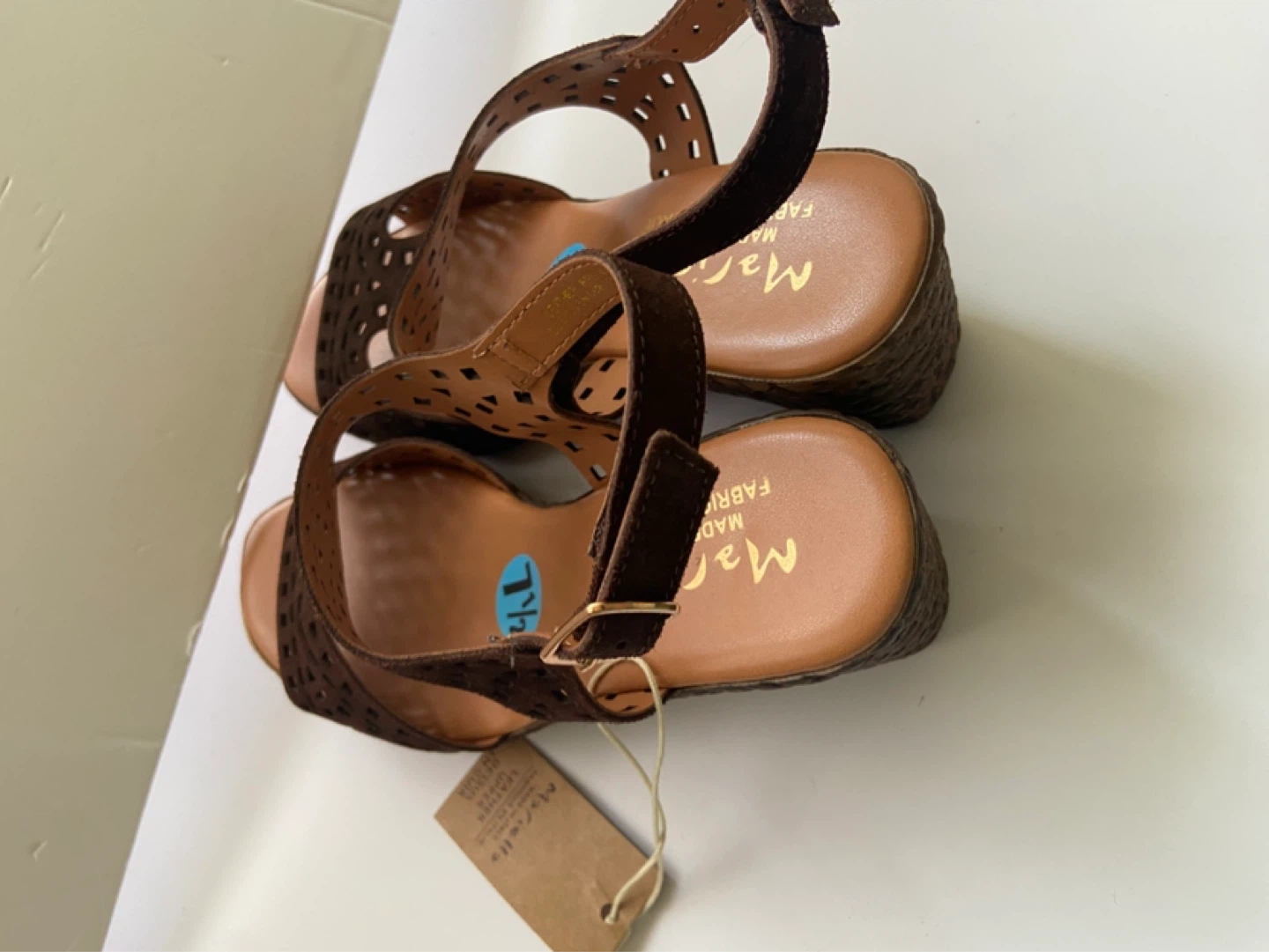 Mariella Women's Brown Suede Wedge Sandals - photo 4