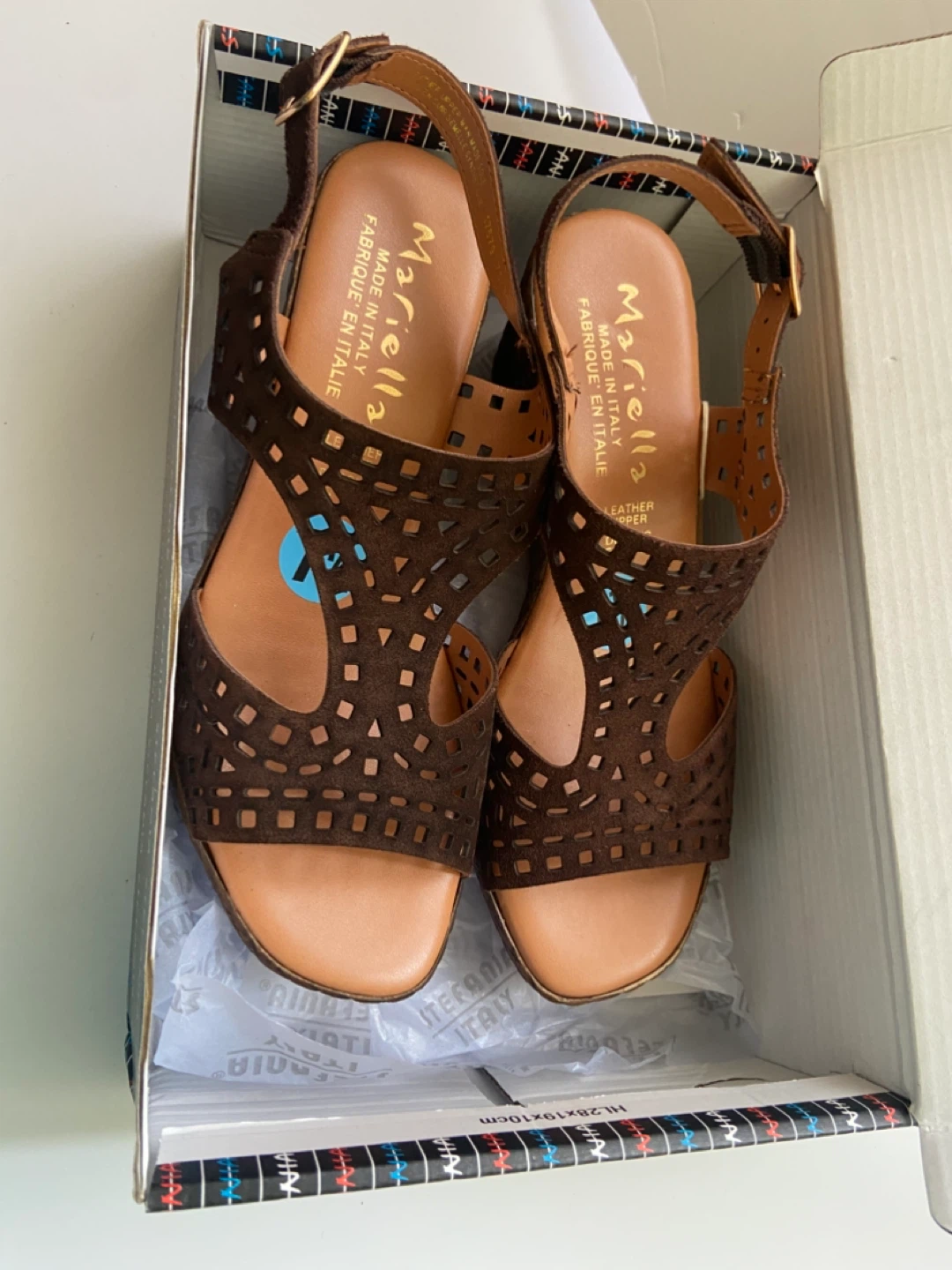 Mariella Women's Brown Suede Wedge Sandals - photo 2