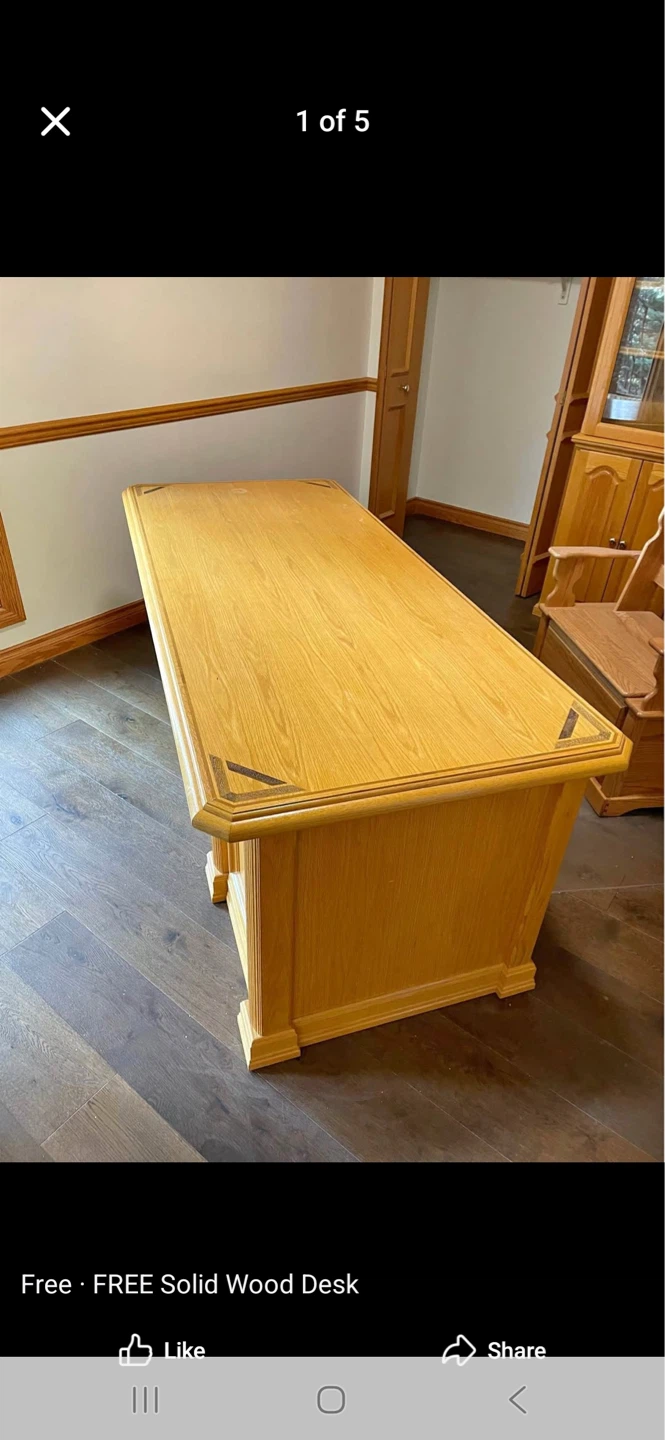 Solid Wood Desk - photo 2