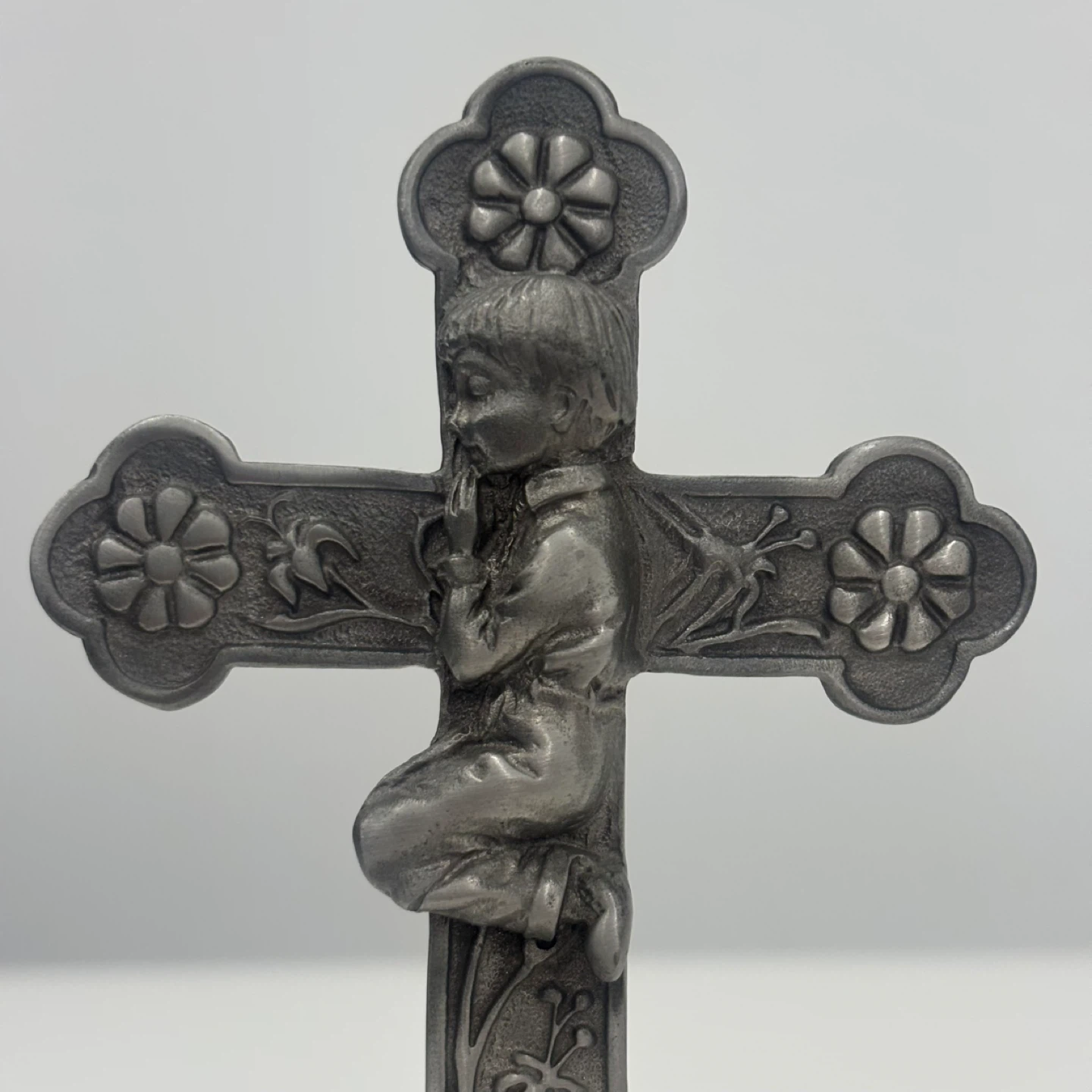 Vintage Pewter Holy Communion Cross - photo 2