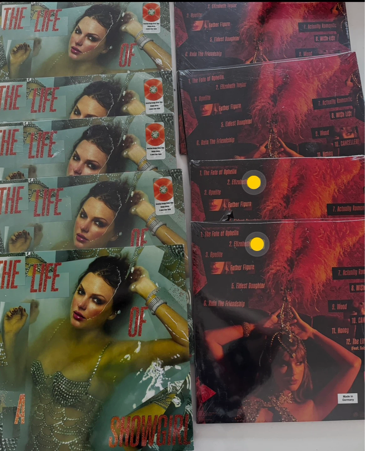 The Life of a Showgirl Taylor Swift Vinyl Records