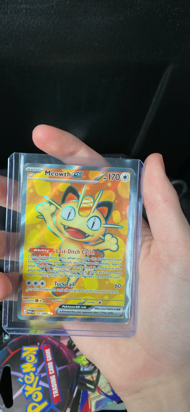 Pokemon Meowth EX Trading Card