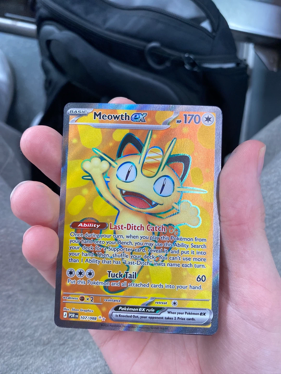 Pokemon Meowth EX Trading Card - photo 3