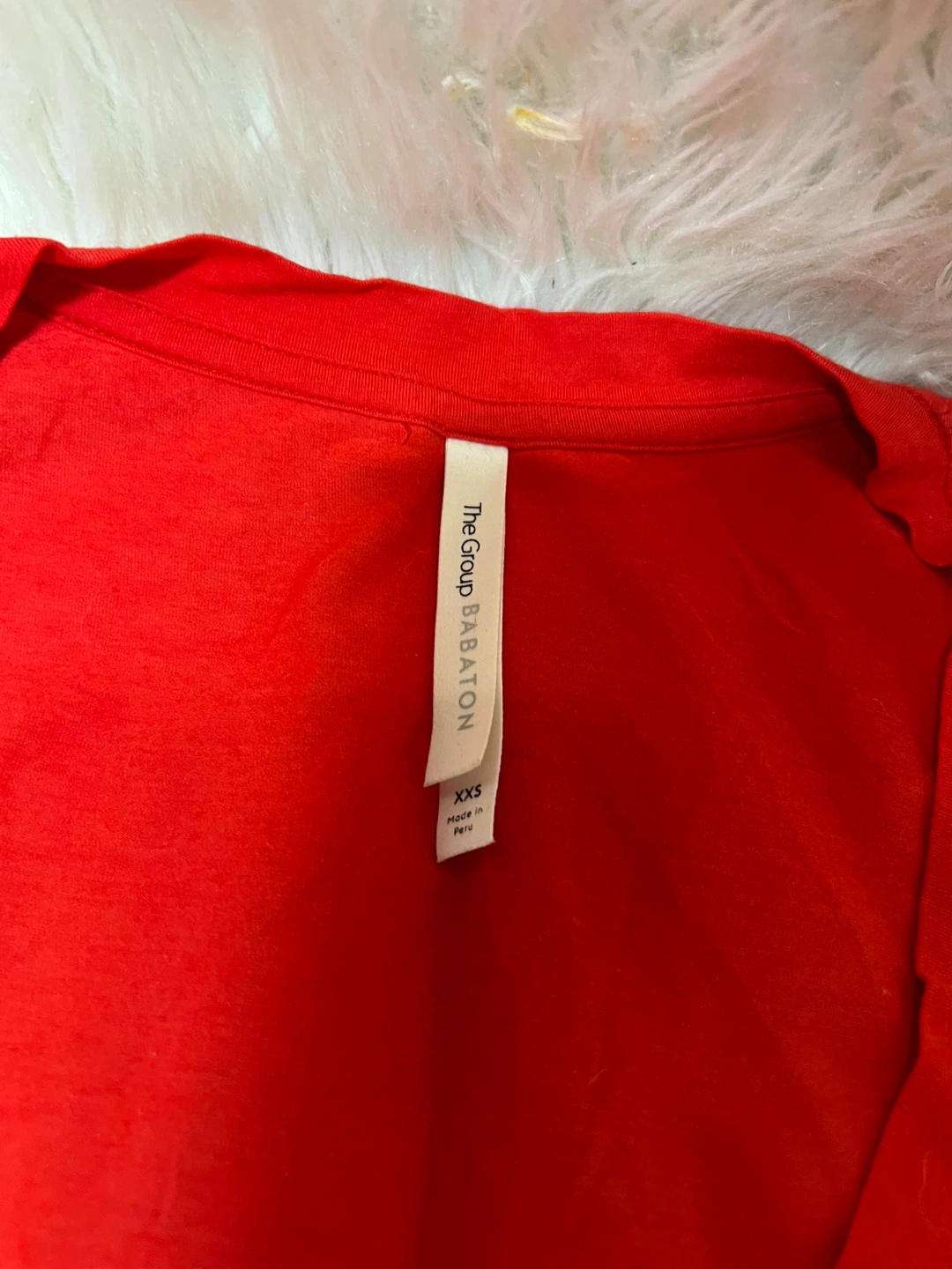 The Group Babaton Red V-Neck T-Shirt XXS - photo 2