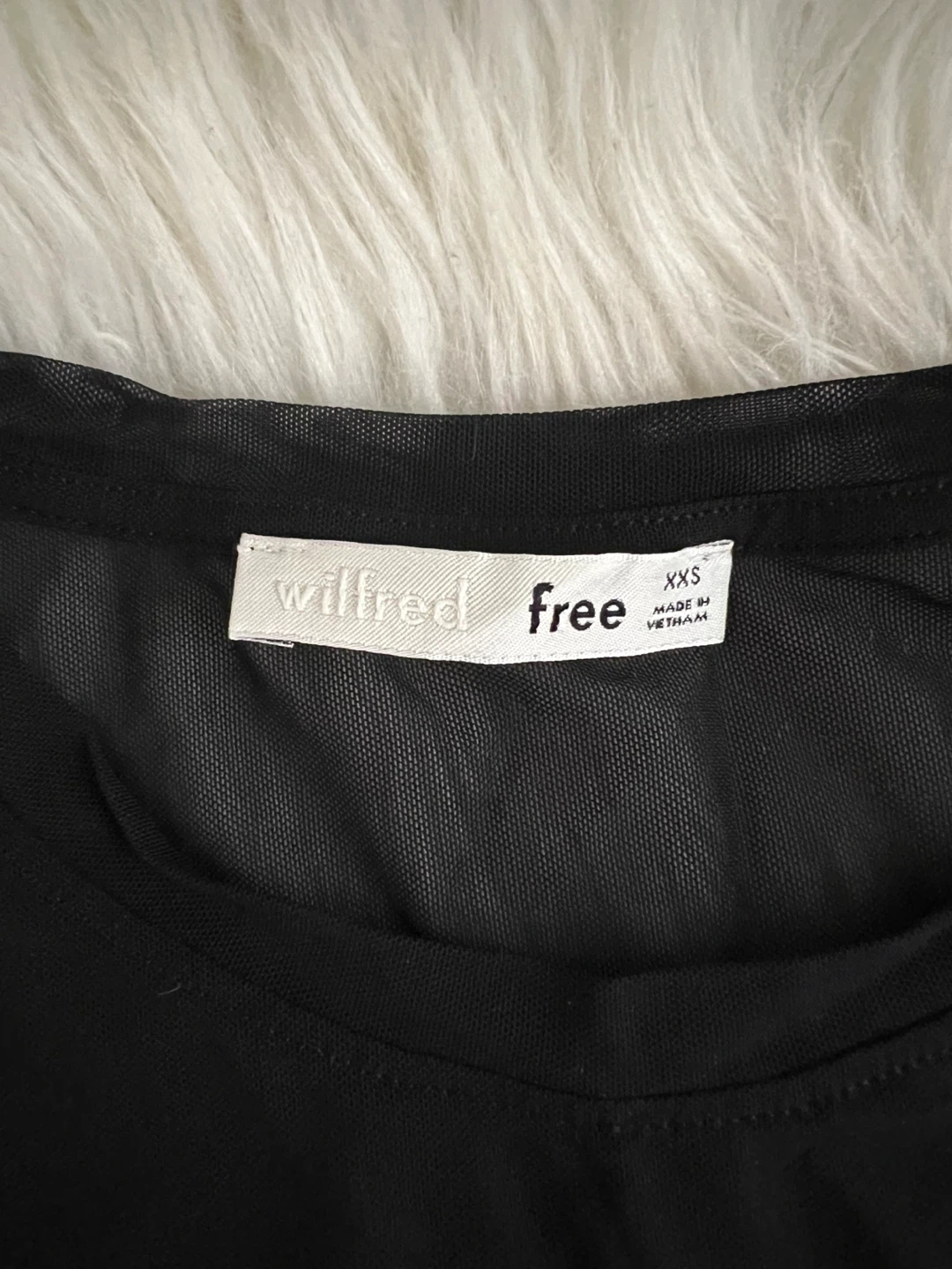 Wilfred Free Black Sheer T-Shirt XXS - photo 2