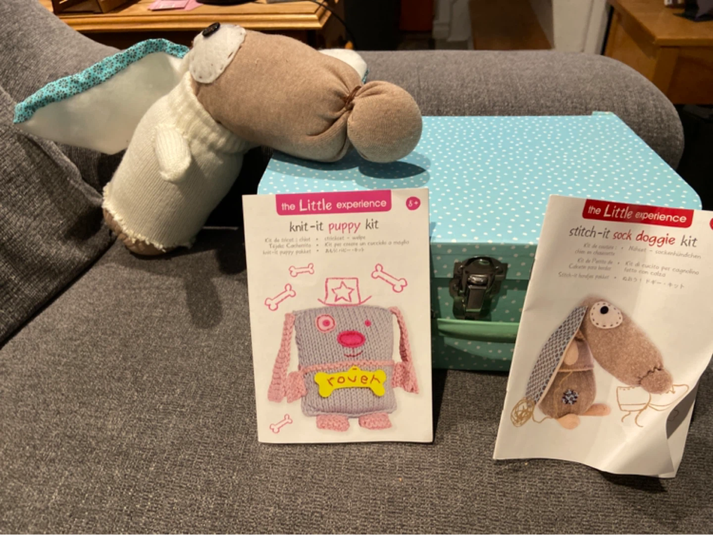 The Little Experience Knit-It Puppy & Stitch-It Sock Doggie Kits