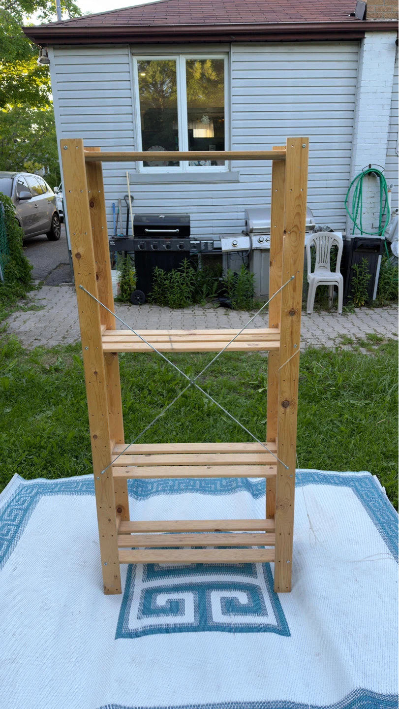 Wooden Tiered Shelf Unit - photo 2