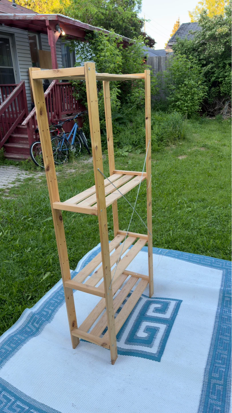 Wooden Tiered Shelf Unit - photo 3