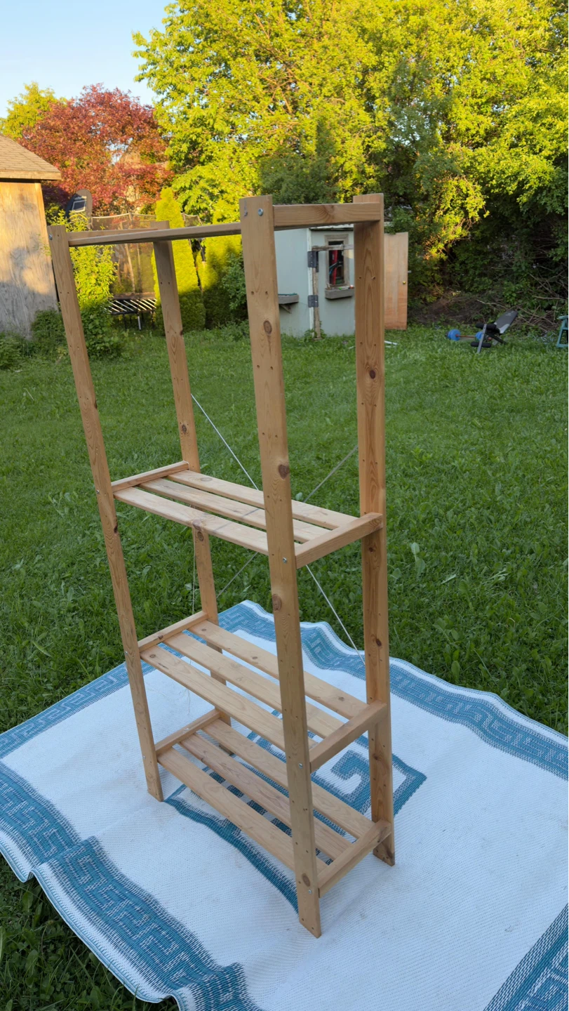 Wooden Tiered Shelf Unit - photo 4
