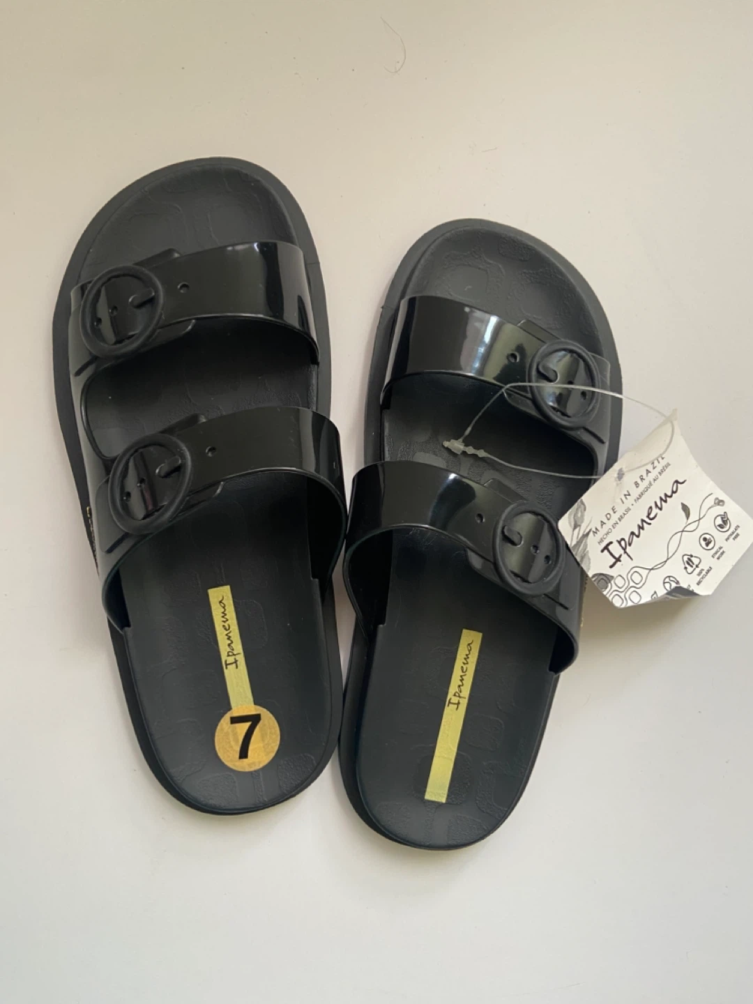 Ipanema Black Slides - Size 7 - photo 2