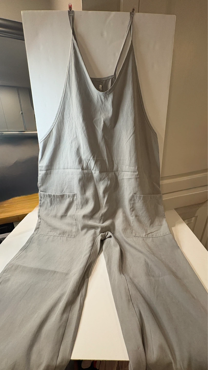 Grey Overalls Jumpsuit