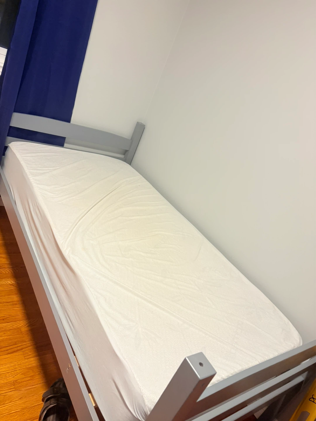 Grey Twin Bunk Bed with Mattress