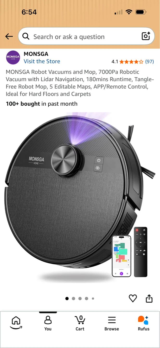 MONSGA Robot Vacuum and Mop
