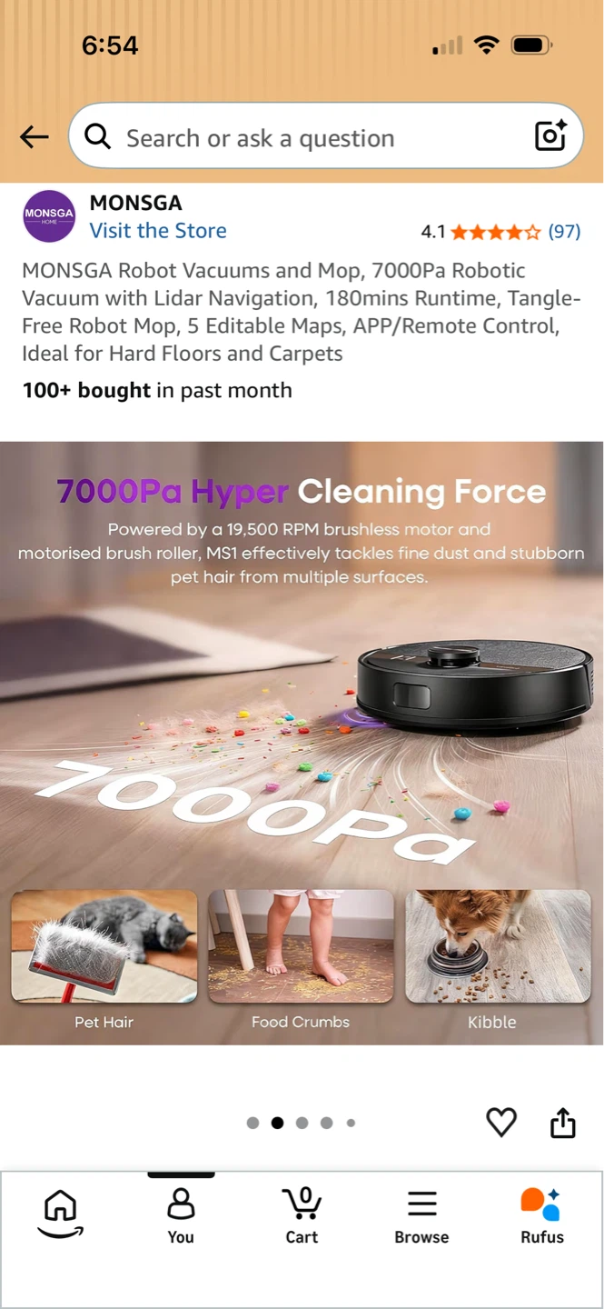 MONSGA Robot Vacuum and Mop - photo 5