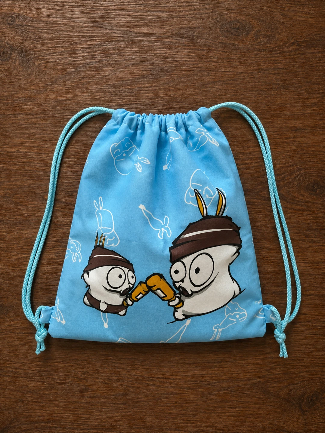 Peanuts Snoopy Blue Drawstring Bag