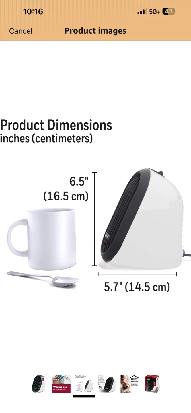 Honeywell Personal Ceramic Heater - photo 2
